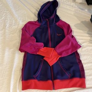 Nike colorful hooded sweater zip up